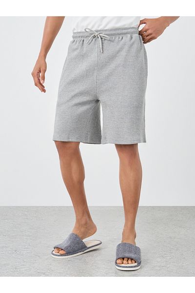 Styli Waffle Textured Shorts with Drawstring