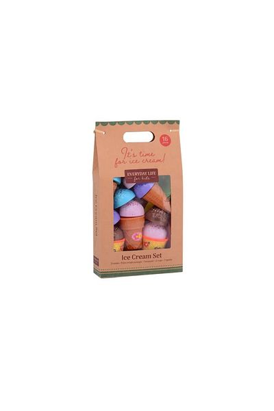 OEM Home and Kitchen ice cream cone play set 16 pieces