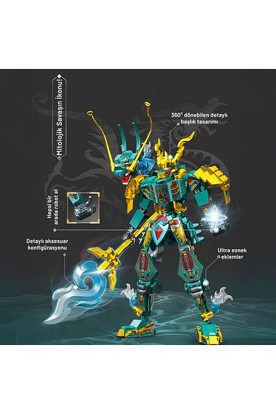 Sembo Block Mystic Armor Chinese Dragon Figure Building Block Set 478 Pieces