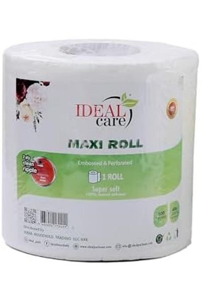 Ideal Pack Maxi Roll – 2 Ply | 500g | 400 Sheets | Soft & Absorbent Tissue Roll for Kitchen, Clean