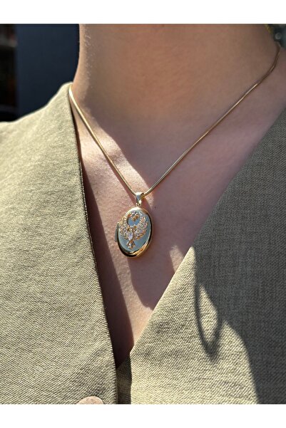 Has Kuyumcum 14 Ayar Altın Anı Anka Kuşu Beyaz Taşlı Kolye Ucu