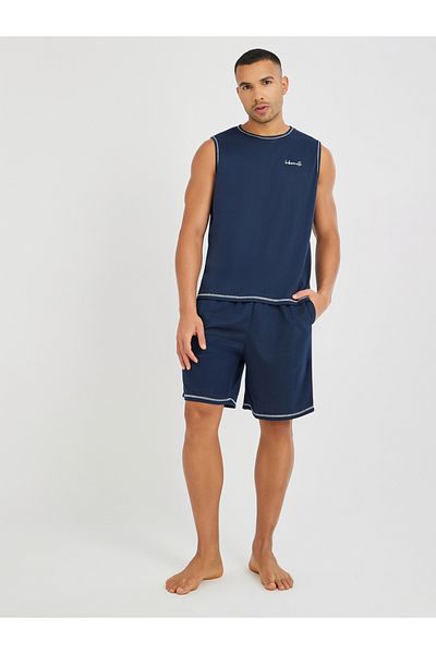 Styli Minimal Print Tank Top and Shorts Set