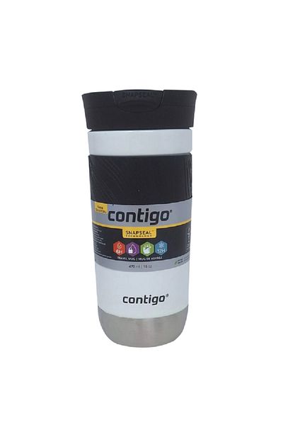Contigo Byron 2.0 Snapseal Technology Vacuum Insulated Travel Mug Salt and Black