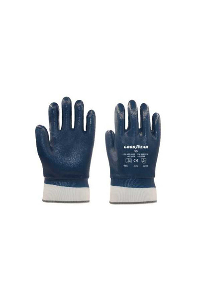 Goodyear S5 Petrolcü Nitril İş Eldiveni 12 Li - ¾ Kaplama, Şardonlu Astar, Konforlu Kullanım