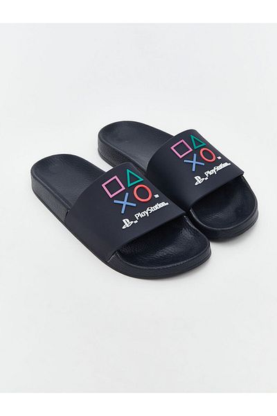 LC Waikiki Navy Blue Playstation Printed Boy's Slippers