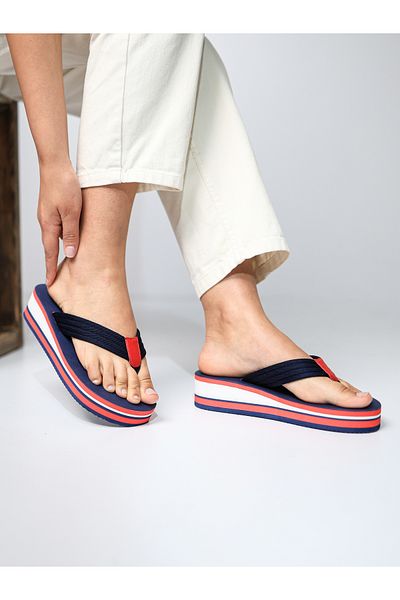 HANOX Poppy Woven Wedge Heel Women's Flip Flops Beach Slippers Flip Flops (4.5) cm