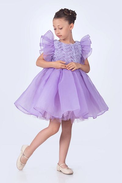 vestitino 3D Rose Detailed Girl's Dress