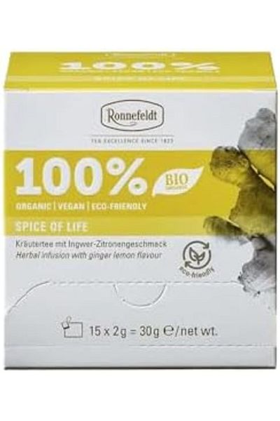 Ronnefeldt Spice of Life 100% Bio Tea, Case of 8 Boxes