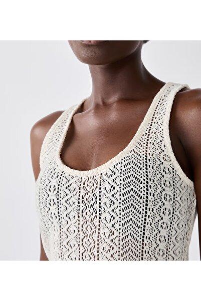 Loomi Ecru Lace Bikini Top Dress.