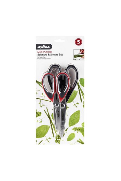 ZYLISS 2-Piece Multi-Purpose Scissor and Shear Set Multicolor