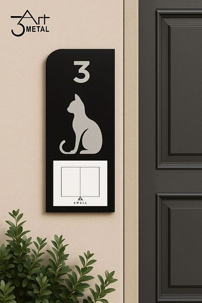 3art Metal Metal Decorative Design Door Number - Stylish Design Suitable for Exterior