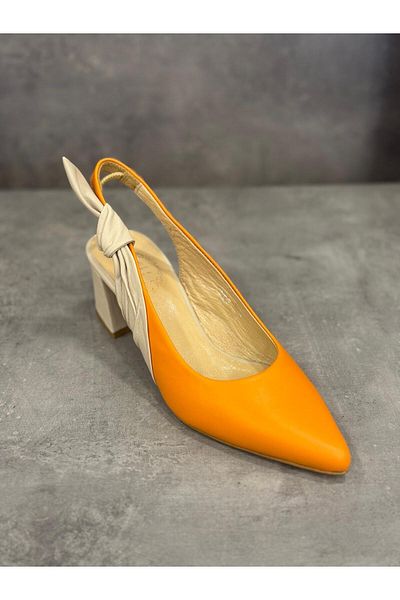 NISH Pantofi cu toc din piele naturală, realizată manual NISH, cu design elegant, care se pot folosi atât de zi, cât și de noapte
