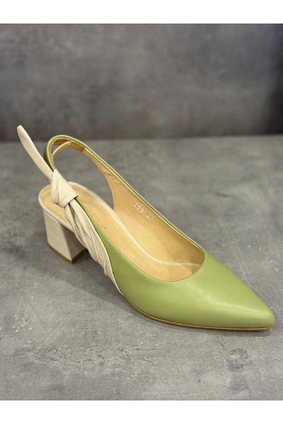 NISH Pantofi cu toc din piele naturală, realizată manual NISH, cu design elegant, care se pot folosi atât de zi, cât și de noapte