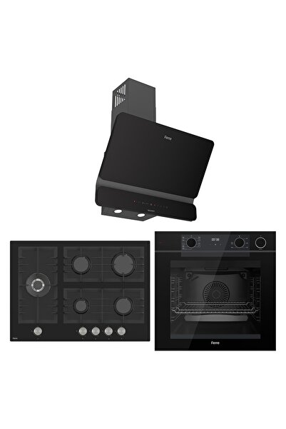 Ferre New Fryart & Steamart BL Seriisi Ultra Sessiz Siyah Ankastre Set ( QEP6...