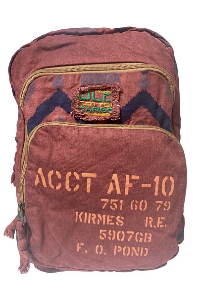 Old Cotton Quality Colorful Vintage Disayn Backpack Trip School Travel Bag 30cm X 42cm