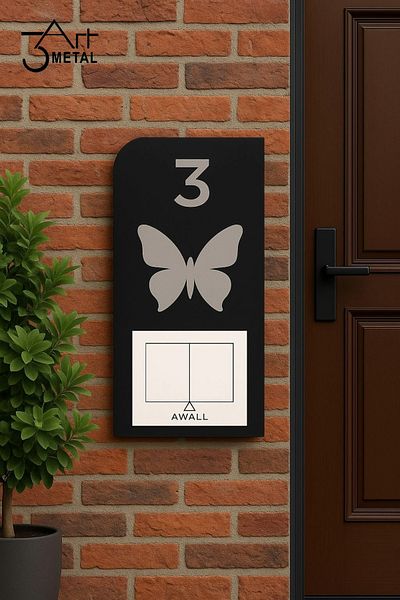 3art Metal Metal Decorative Design Door Number - Stylish Design Suitable for Exterior