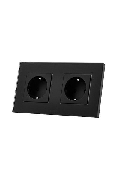 ALEDIO Priză simplă, 2P+T, Aledio, 16A, negru, 157x86x9mm