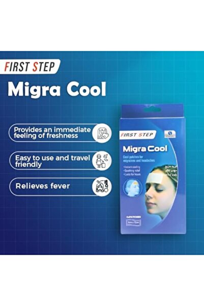 First Step 4 Pcs Cooling Gel Patches for Adults – Fast Fever & Headache Relief, Medication-Free, A
