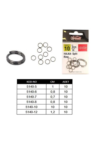 CAPTAIN 5140 Spoon Ring 10 Pieces Black Nickel