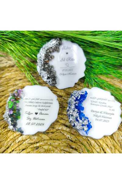 Demet Art Studio Reçineye Hayat Veriyoruz Karışık Renkli 10'lu Epoksi Taşlı M...