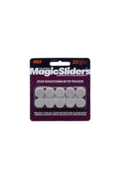 Magic Sliders 20 قطعة من وسادات اللباد الدائرية ذاتية اللصق شديدة التحمل بلون...