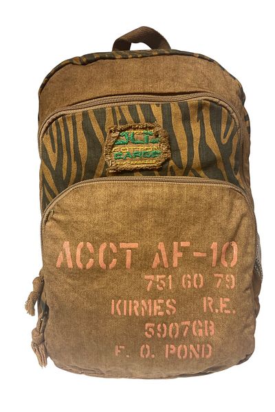 Old Cotton Quality Colorful Vintage Disayn Backpack Trip School Travel Bag 30cm X 42cm