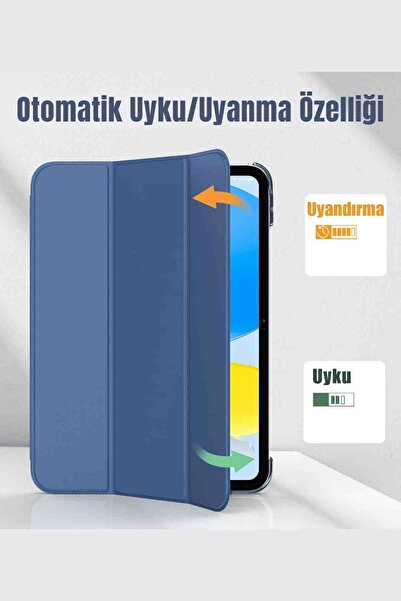 Fuchsia Galaxy Tab S10 FE Plus Uyumlu 13.1" Katlanabilen Standlı Smart Cover Akıllı Tablet Kılıfı