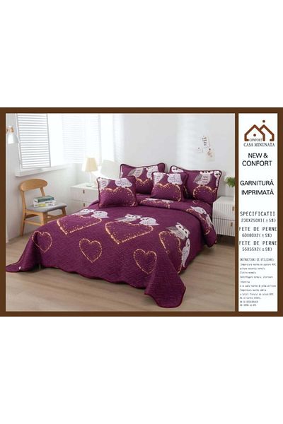 FIONNA.RO 5 Piece Quilt Set - Owls' Love