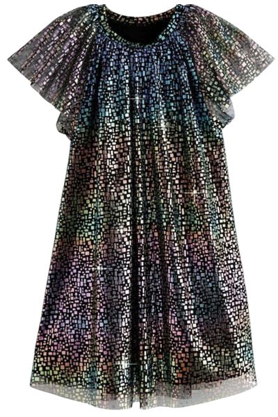 İrem Çocuk Giyim Girl's Color Gradient Lined Colorful Stylish Dress