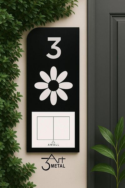 3art Metal Metal Decorative Design Door Number - Stylish Design Suitable for Exterior