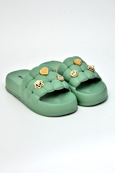 AkınalBella Παντόφλες AKINALBELLA με μονό λουράκι, διακοσμημένες Eva E288.Z.0001