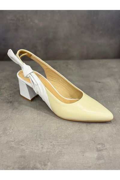 NISH Pantofi cu toc din piele naturală, realizată manual NISH, cu design elegant, care se pot folosi atât de zi, cât și de noapte