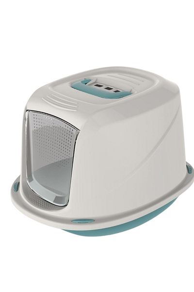 MASCOTAS Deluxe cat litter box with lid and filter – odor-free hygiene, 45x36x31.5 cm