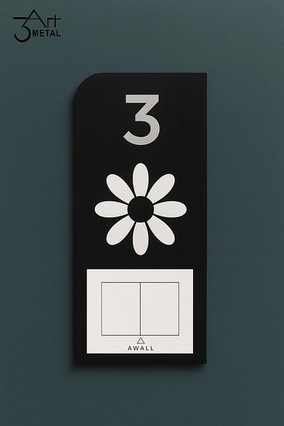 3art Metal Metal Decorative Design Door Number - Stylish Design Suitable for Exterior