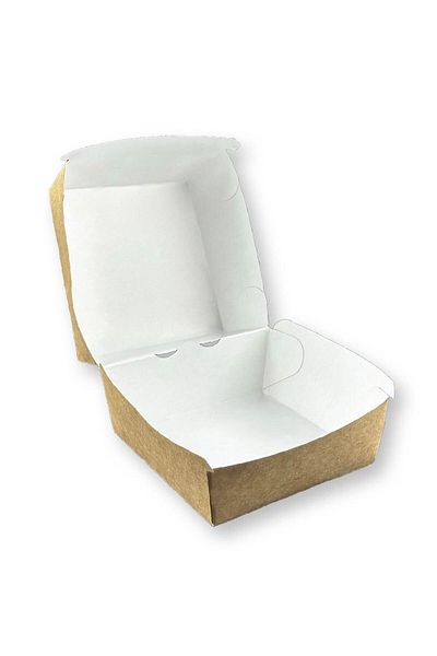 Home Small Size Kraft Hamburger Box 9,5X9,5X7Cm 500 Pieces
