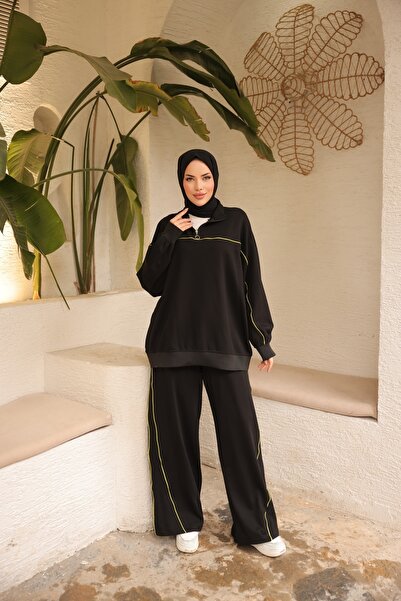 Wovi Hijab Tracksuit Set - Women'S, Set of Two, Zip-Up Collar