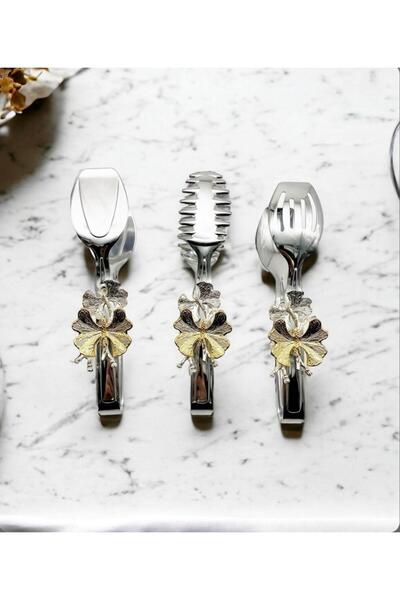 DM HOME 3-Piece Metal Tongs Set