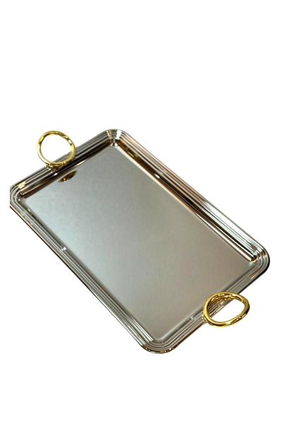 aljahwari Single-handed presentation boom, round, two-tone, nickel-plated center