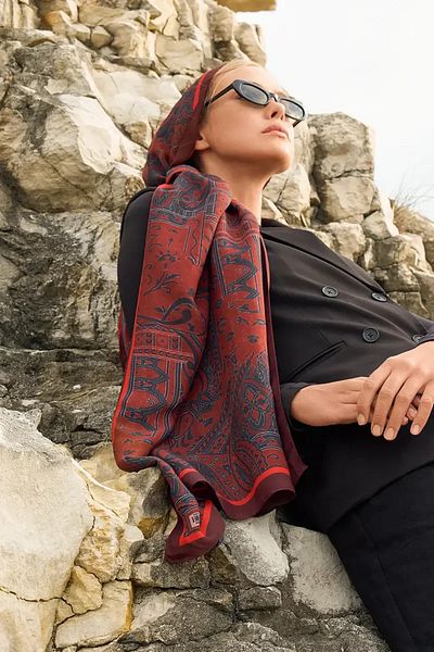 ED Scarf Iconic Collection Hasna - Burgundy