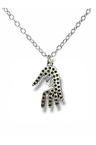 Herşey Nota Mother and Daughter Hand in Hand Figured Necklace – 60 cm Chain, Zincam Plated Meaningful Unisex Design