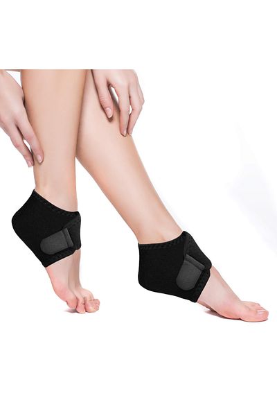 Beyaz Medikal 1Pcs Silicone Fabric Heel Sock for Heel Pain Heel Spur Heel Pain Callus Cracked Heel