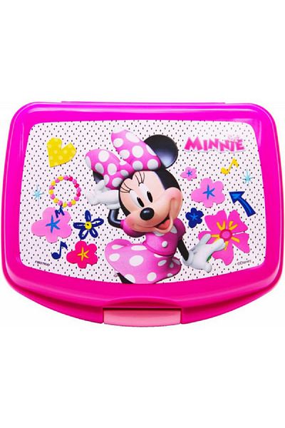 First Kid Minnie Mouse High Quality Durable Rectangular Lunch Box Pink