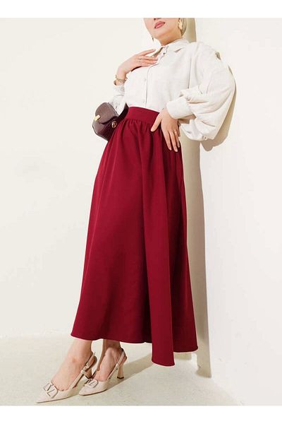 DEFNECE BUTİK Crepe Fabric Skirt