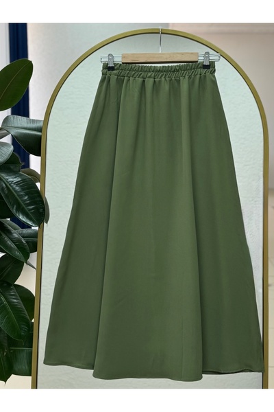 MİHRA STORE Nubola Tie Front Skirt Suit-As078 Khaki