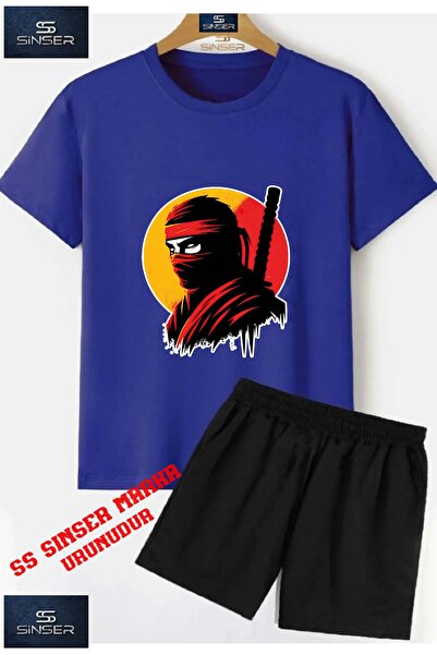 SS SİNSER Tricou cu gât rotund cu imprimeu special „SAMURAY MASKED HEAD” UNIS...