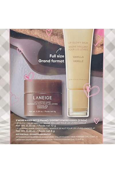 Laneige S'more Kisses Set Vanilla Lip Glowy Balm Chocolate Mask