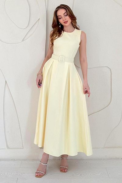 Elbee Fashion Woman Halter Neck Flared Dress