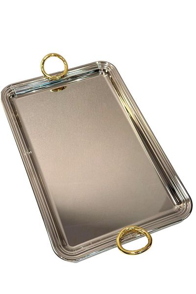 aljahwari Single-handed presentation boom, round, two-tone, large nickel