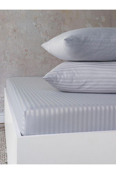 PATRON SHOES 100% Cotton Satin Fitted Sheet Set with Cylinder Pvc Bag