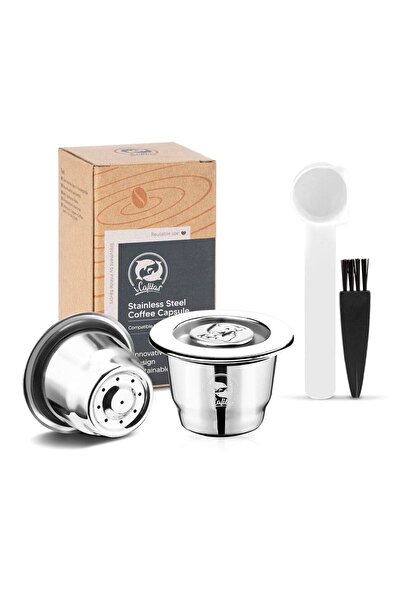 zerzembe 3 Adet Nespresso Doldurulabilir Çelik Kahve Kapsülü ( Yıkayıp Tekrar Kullanabilirsiniz. )